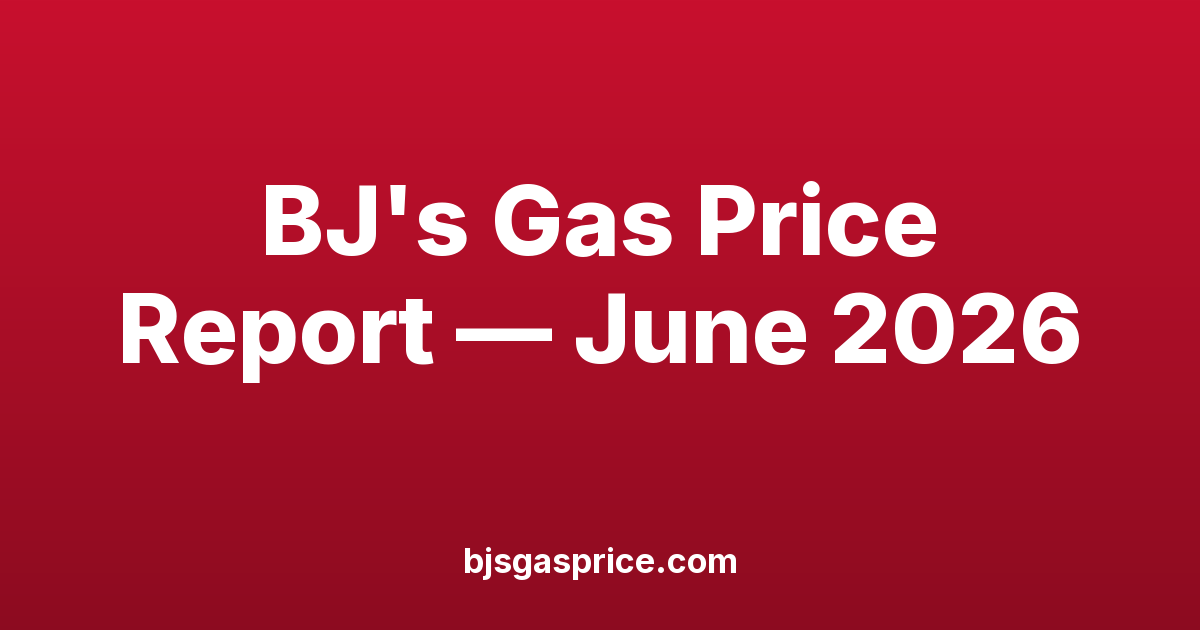 BJ's Gas Price Report — June 2026